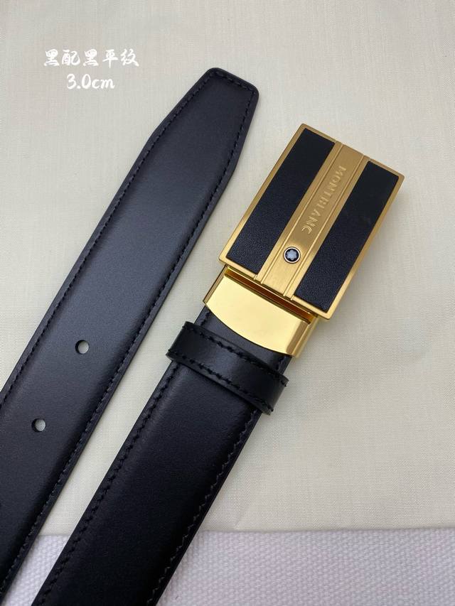 montblanc Montblanc width 3.0cm using imported cowhide fine pin buckle head free montblanc Montblanc width 3.0cm using imported cowhide fine pin buckle head free
