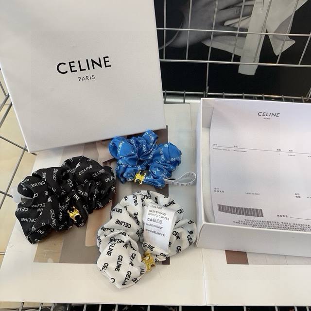 Comes with packaging box. Celine Arc de Triomphe hair tie, fashionable, trendy, Comes with packaging box. Celine Arc de Triomphe hair tie, fashionable, trendy,