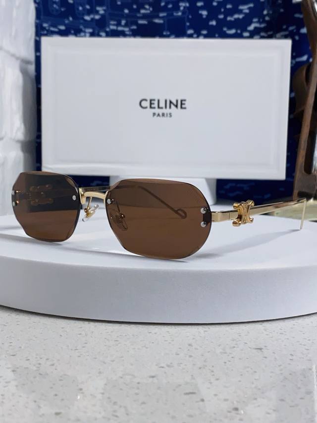Celine polygonal frameless sunglasses, unisex, 2025 new style, UV protection, Am Celine polygonal frameless sunglasses, unisex, 2025 new style, UV protection, Am