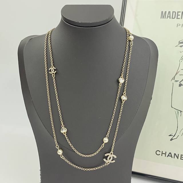 Code N1135 Chanel Necklace Hot Selling New Arrival Chanel 25 Heart Rhinestone Fu