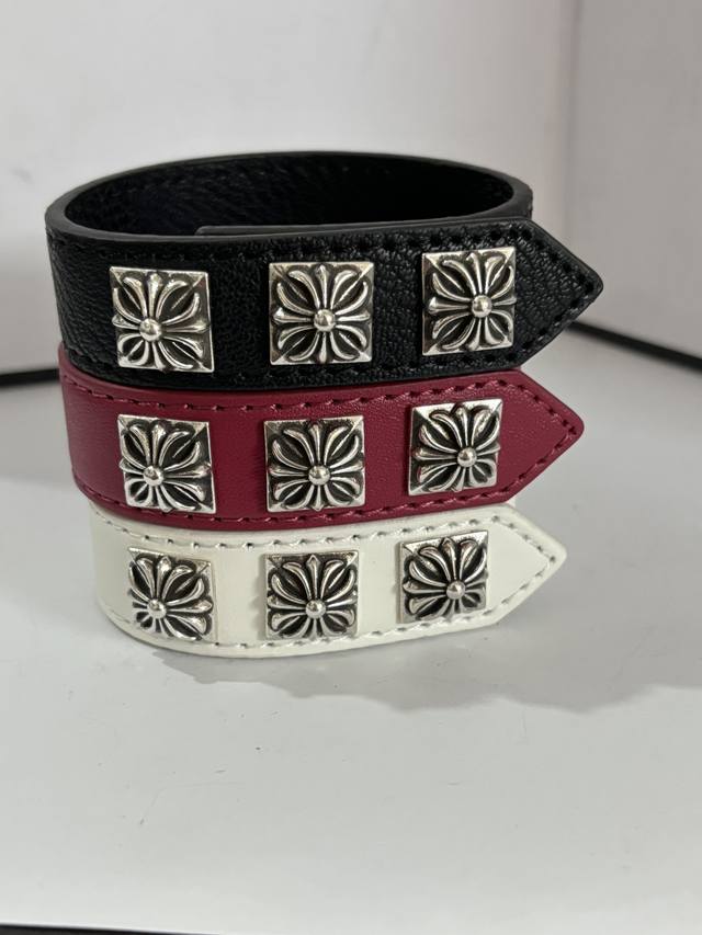Chrome Hearts Cross Pattern Leather Cord DDD