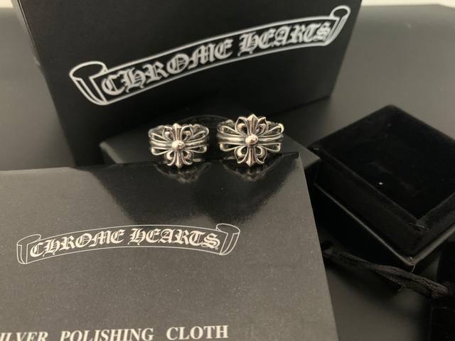 Chrome Hearts Cross Flower Open Ring, Large and Small Sizes DDD