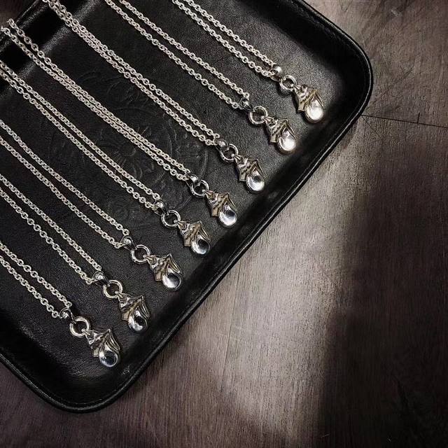 Instantly available Chrome Hearts Stone Rolling Tongue Necklace DDD