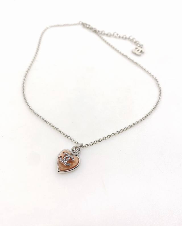 Chanel's Latest Orange Heart Necklace, Made Of Zp Brass.