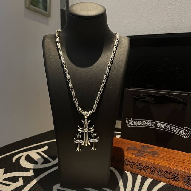 New Arrival, Counter Quality Chrome Hearts Cross Skull Element Necklace, 30-Cros