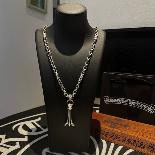 New Arrival, Counter Quality Chrome Hearts Cross Element Necklace With Phoenix T