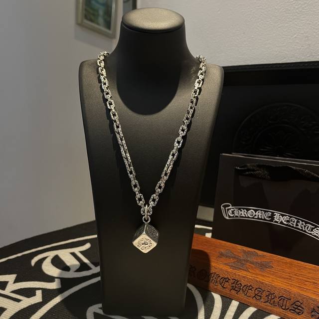 New Arrival, Counter Quality Chrome Hearts Cross Element Necklace With Dice Pend