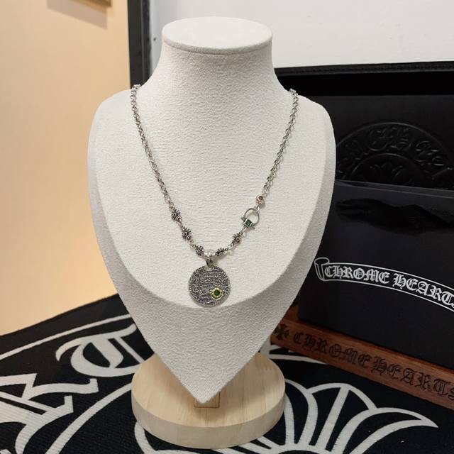 New Arrival, Counter Quality Chrome Hearts Cross Flower Necklace With Diamond Ac