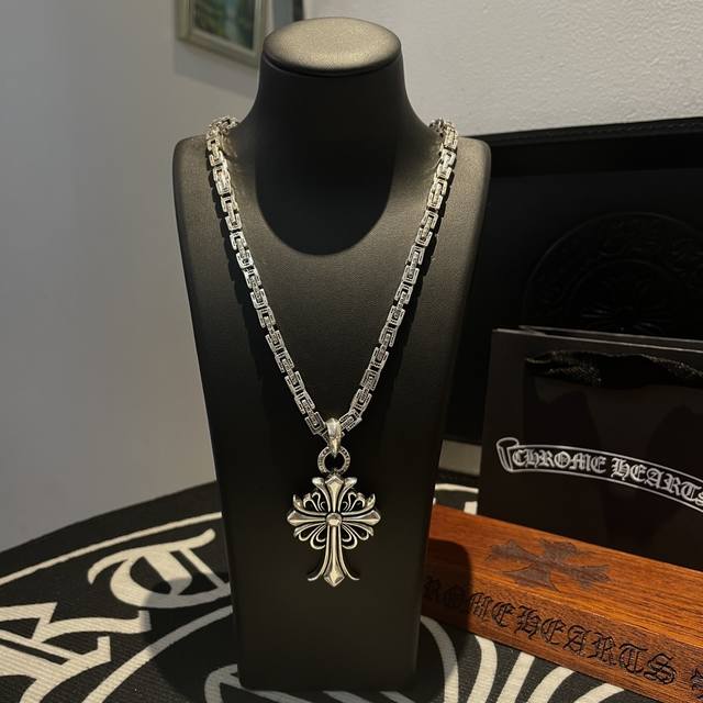 New Arrival, Counter Quality Chrome Hearts Classic Retro Cross Element Thick Cha