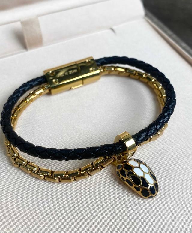 Bv Snake Head Double-Layer Bracelet . The Serpent Brings Wealth And Doubles Your