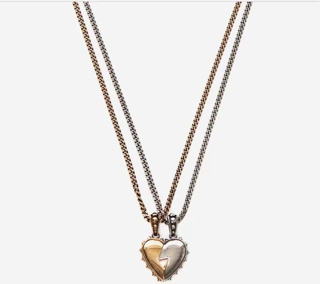 New Alexander Mcqueen Necklace 2-In-1 Two-Tone Necklace Original Custom Design.