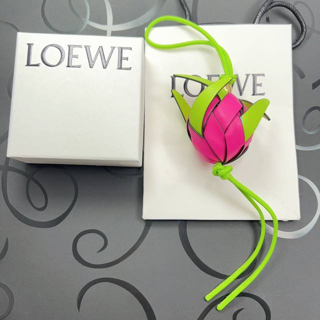 Loewe New Genuine Leather Dragon Fruit Bag Pendant Gift Accessory