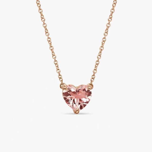 David Yurman 8Mm Morganite Heart-Shaped Diamond Necklace, Length 42+3Cm+3Cm Item