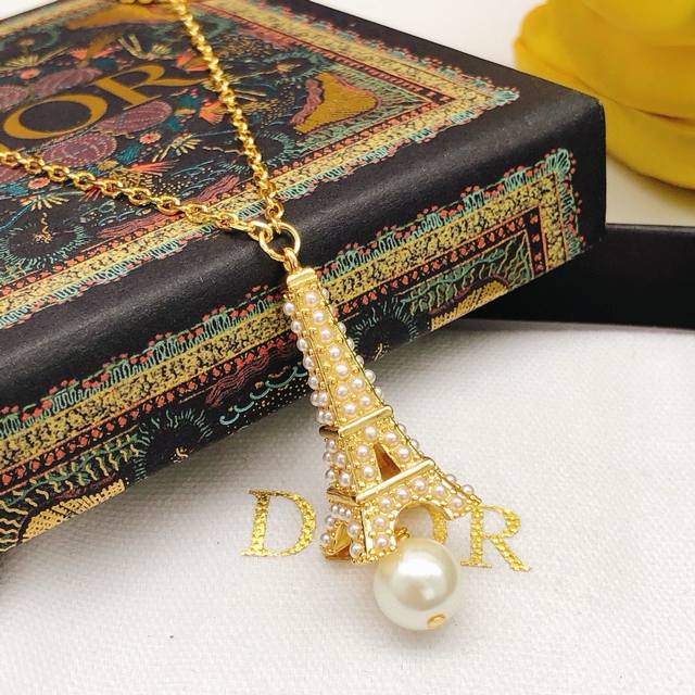 Id Dxl0157 Dio*Latest Model Eiffel Tower Necklace Consistent Zp Brass Material
