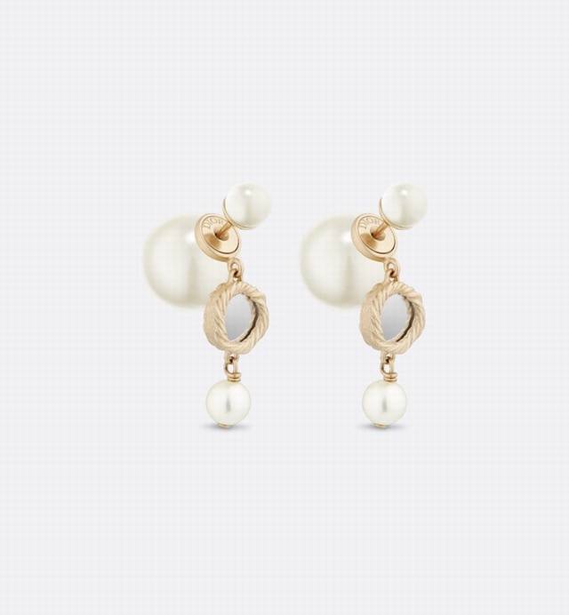 Dior Ear Studs - Hot-Selling New Arrivals. Dior Double Pearl Round Mirror Pendan