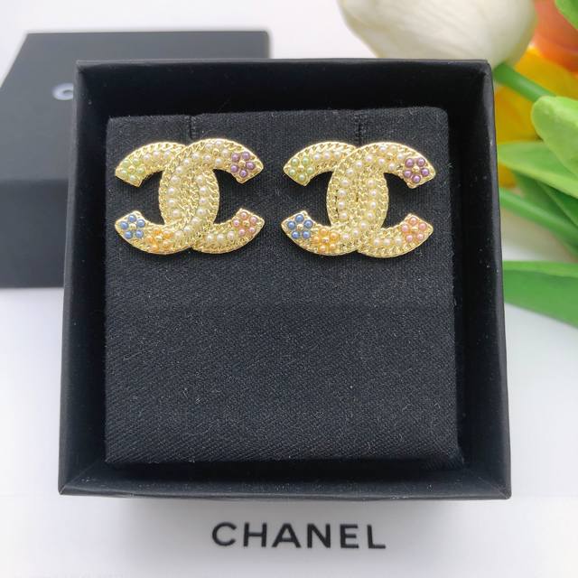 Code Xed0645 Chanel New Arrival Ear Studs With Pearl Flowers Cc Earrings Camelli