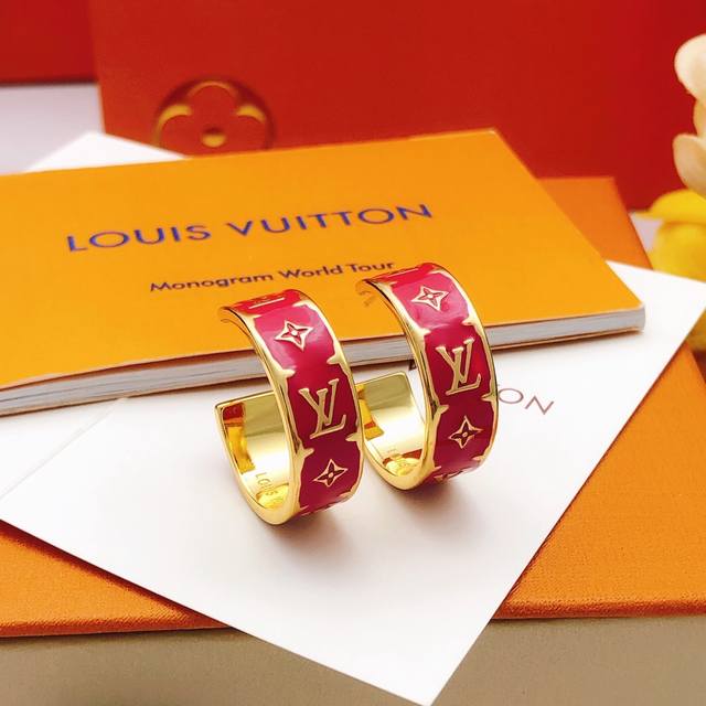 Model No. Led0246 Lv*Latest Round Ear Hooks In Red, Consistent Zp Brass Material