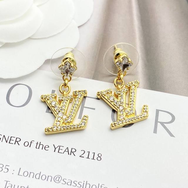 Code E2884 Lv Earring Hot-Selling New Arrival Consistent With Zp Lv Full-Diamond