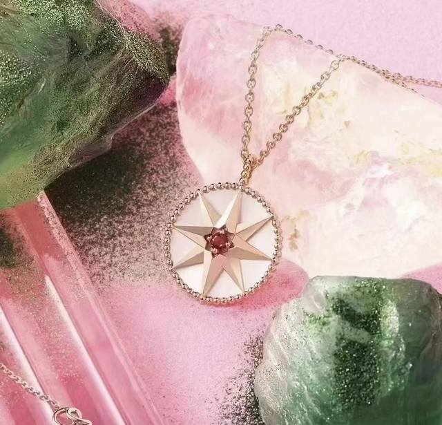 Premium Edition Dior High Jewelry Rose Des Vents Necklace, Adorned With A Distin