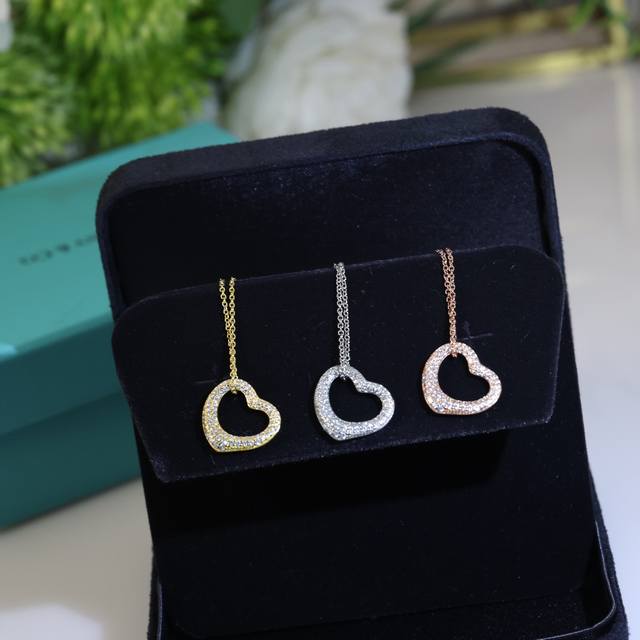 Tiffany Tiffany Heart-Shaped Necklace Version, Gold-Plated Material, Original Lo