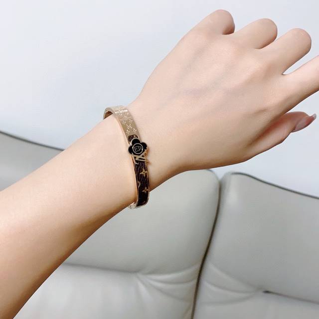 New Arrival Authentic Louis Vuitton Leather Bracelet. Made From The Same Materia