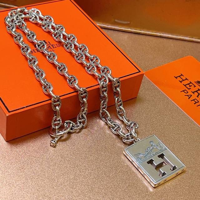 Hermes Necklace New Release Hermes Must-Have Pig Nose Series Jewelry High-End Cu