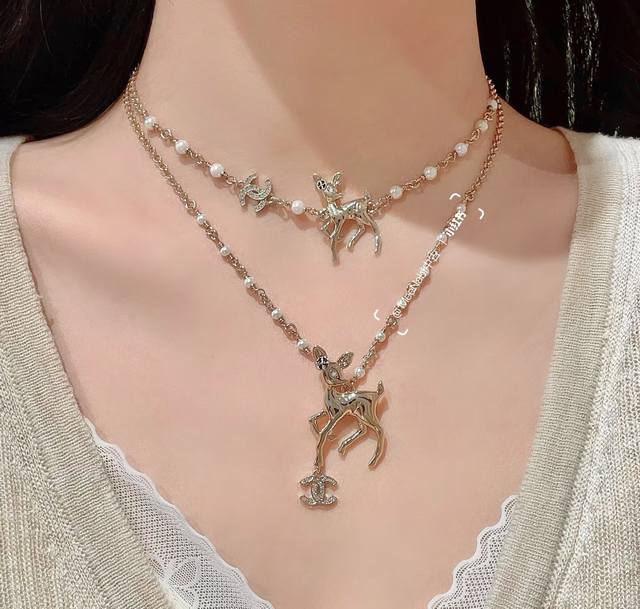 Chanel Little Deer Double C Necklace Little Deer Bambi, Ethereal, Brimming With