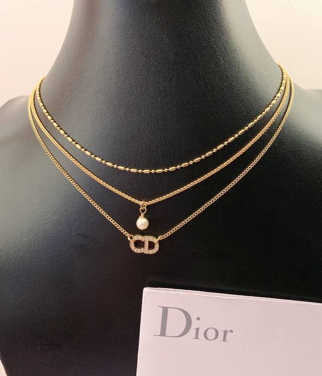 D*Or Latest Multi-Element 3-Layer Necklace, Consistent Zp Brass Material,