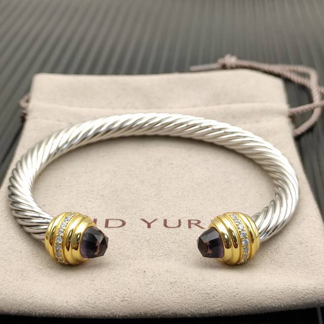 David Yurman 7Mm Gold-Head Gemstone-Set Purple Diamond Drill Bit Bracelet. Recom