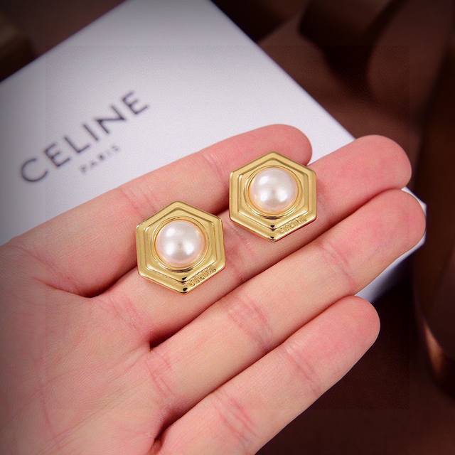Celine New Ear Studs With A Unique Design And Bold Personality. This Piece Redef