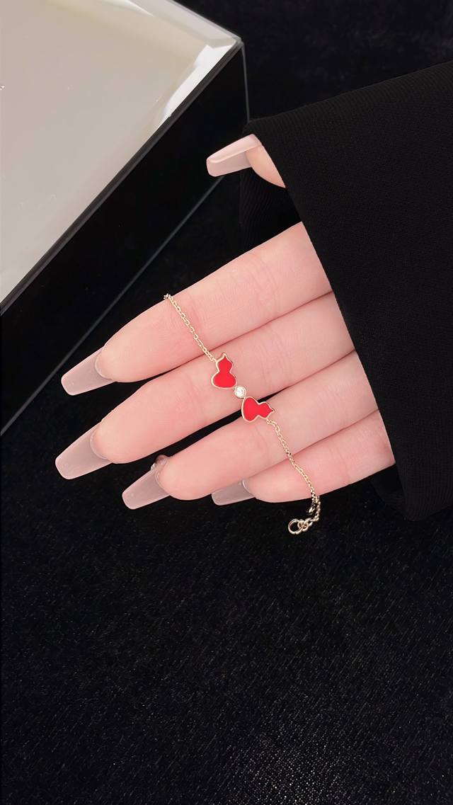 Qilin Chinese Red Double Gourd Bracelet, The Color Is Identical To The Store Pho