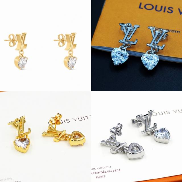 Donkey House Lvlconic Heart Earrings Feature Dazzling Cubic Zirconia Heart-Shape