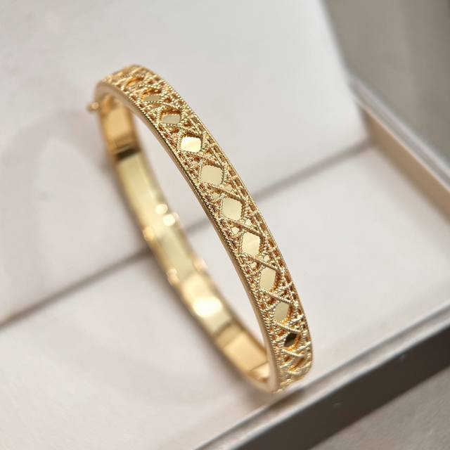 A5098 D-House New Arrival High-End Jewelry My Series Wicker Pattern Wide Bracele