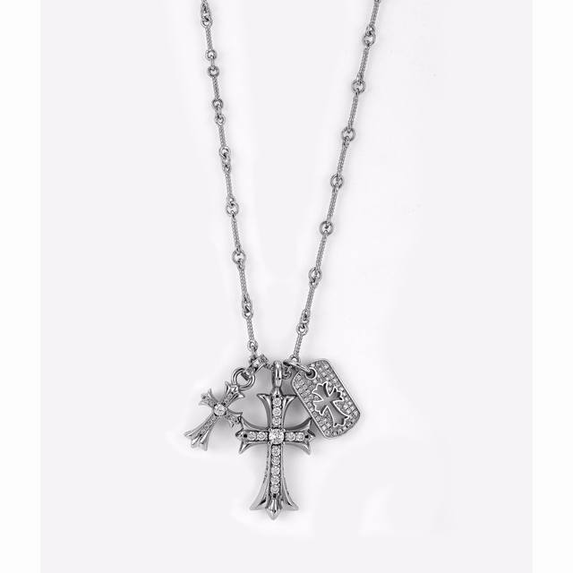 Chrome Hearts Top-Tier Craftsmanship Version, Consistent Details. Zp Double Cros