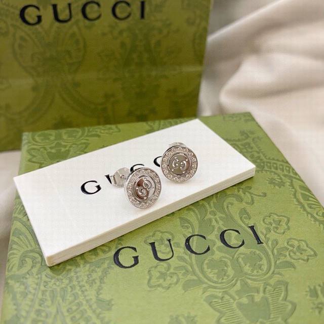 Gucci Gucci Double G Diamond Stud Earrings