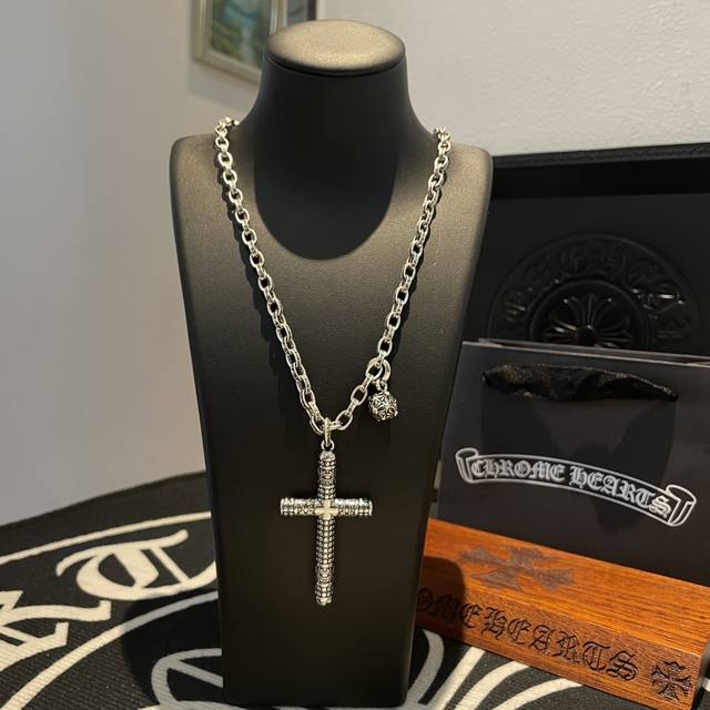 New Arrival, Counter Quality Chrome Hearts Cross Heart Letter Necklace With Cros