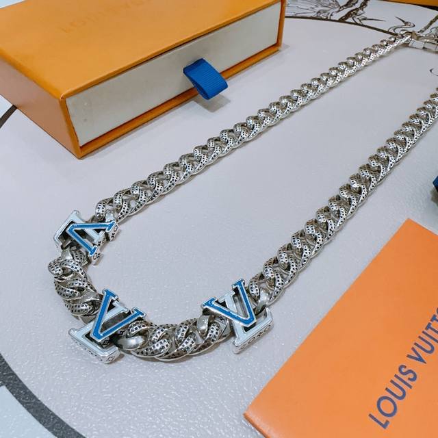 Authentic New Louis Vuitton Lv Necklace, Original Design, Counter-Sold New Model