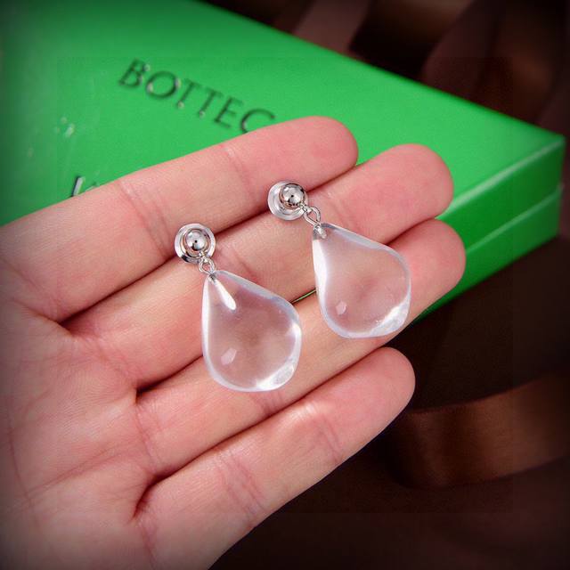 Bv New Artistic Resin Earrings With Brass Engraved Patterns! Ultra-Chic, Simple
