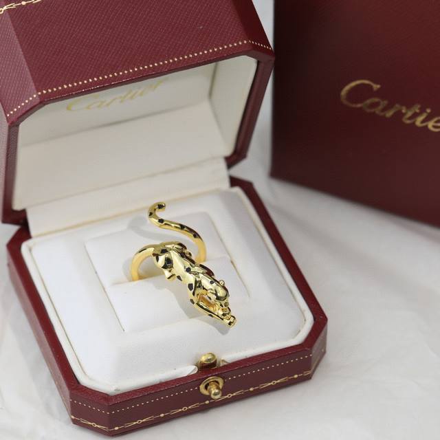 Leopard Ring Bold Spotted Black Panther Smooth Ring Panth