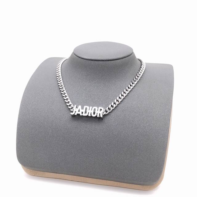 Dio*Latest Jadior Letter Necklace In Silver, Consistent Zp Brass Material