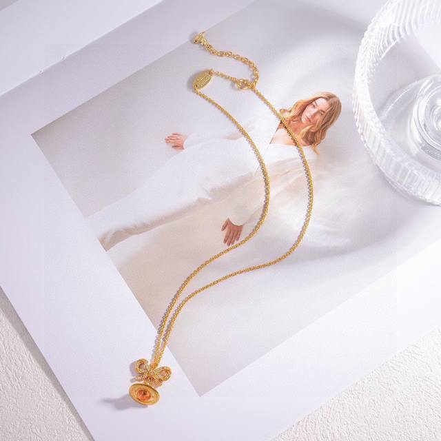 Necklace And Earrings Uk Import Vivienne Westwood Saturn Necklace And Ear Studs