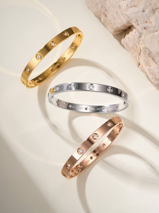 Wide 10-Diamond Bracelet Sizes: 16, 17, 18, 19, 20 Is Crafted Using Zp's Precisi
