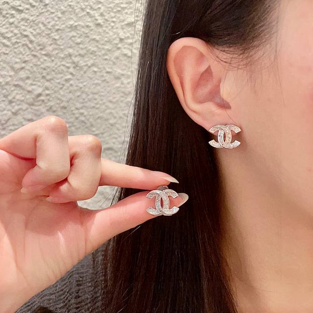 Chanel Vintage Double C Earrings With Original Logo Replica. Chanel's Designs Tr