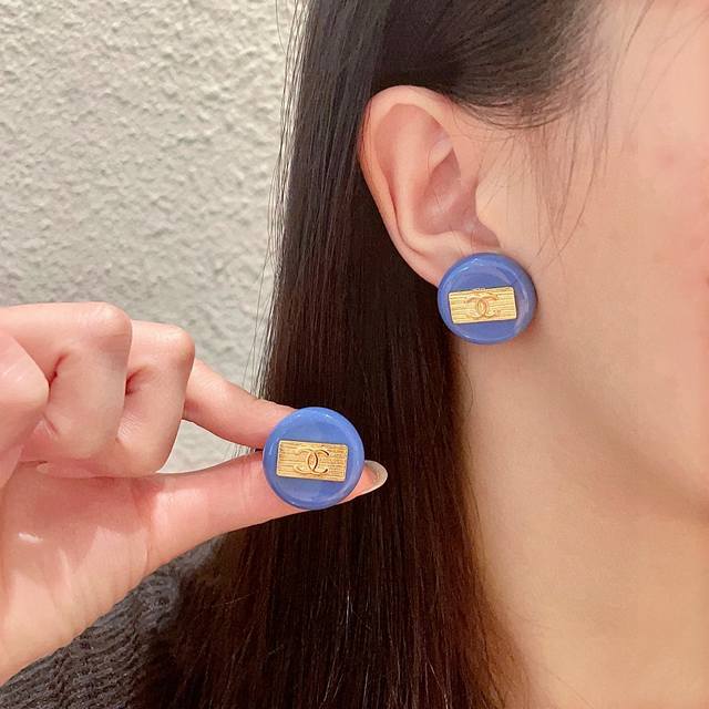 Chanel Circular Double C Ear Studs