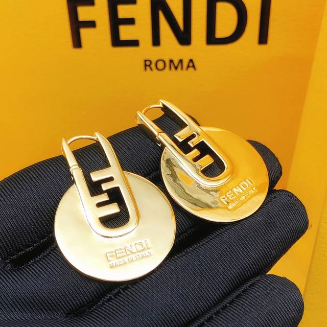 Id Fded0070 Fend* Latest Round Ear Hook Earrings, Consistent Zp Brass Material