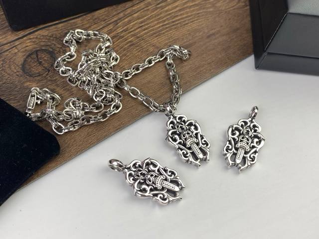 Chrome Hearts Chrome Hearts Vine Sword Necklace Handcrafted Letter Chain With Vi