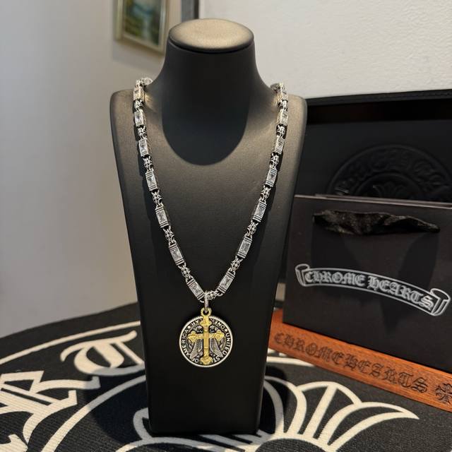New Arrival, Counter Quality Chrome Hearts Classic Retro Necklace With Cross And
