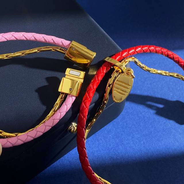 Bg80 Bvlgari Men's And Women's Matching European-Style Double-Layer Design Leath