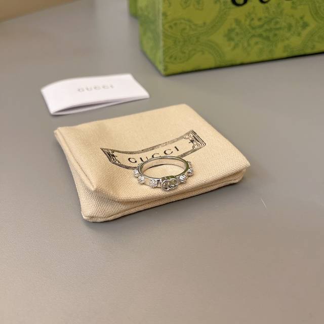 Gucheng New Platinum-Gold Fashion Casual Woven Gold Ring With High-Quality Spark