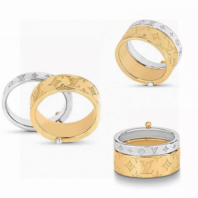 New Arrival Lv Louis Vuitton Two-Piece Ring Set! A Must-Have For Summer